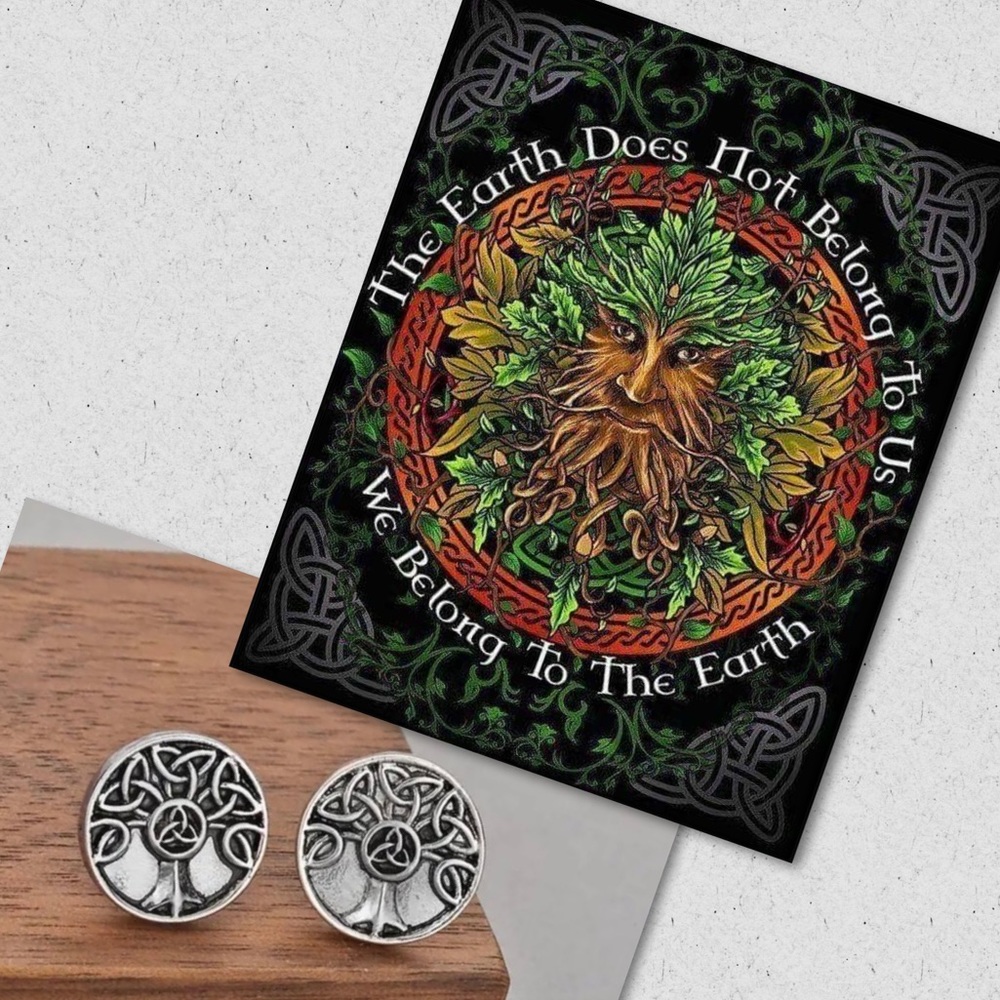 $2 STAINLESS STEEL TREE OF LIFE STUD EARRINGS. NEW. $2 WITH ANY $10 ORDER OR MOR